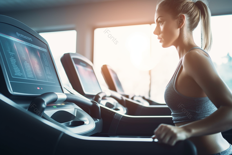 健身房跑步的女模特实拍摄影图,高清,摄影图,摄影图片,图片大全,摄影图免费下载